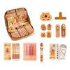 Cartoon School Stationeries with Large Pencil Case Gel Pen Ballpoint Pen Highlighter Paper Clip Sticker Ruler Eraser