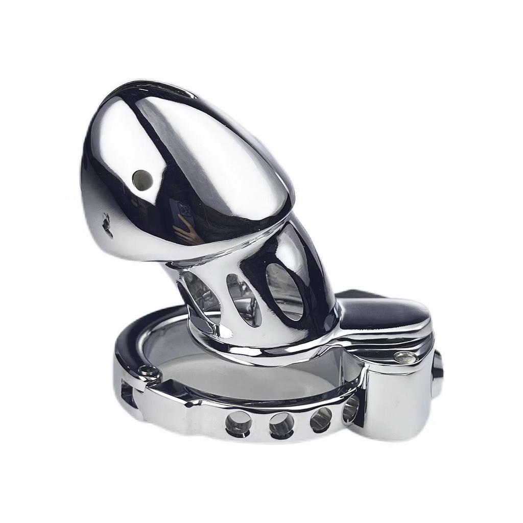 Verstellbarer, unsichtbarer Keuschheitskäfig und Schloss aus Metall für Männer