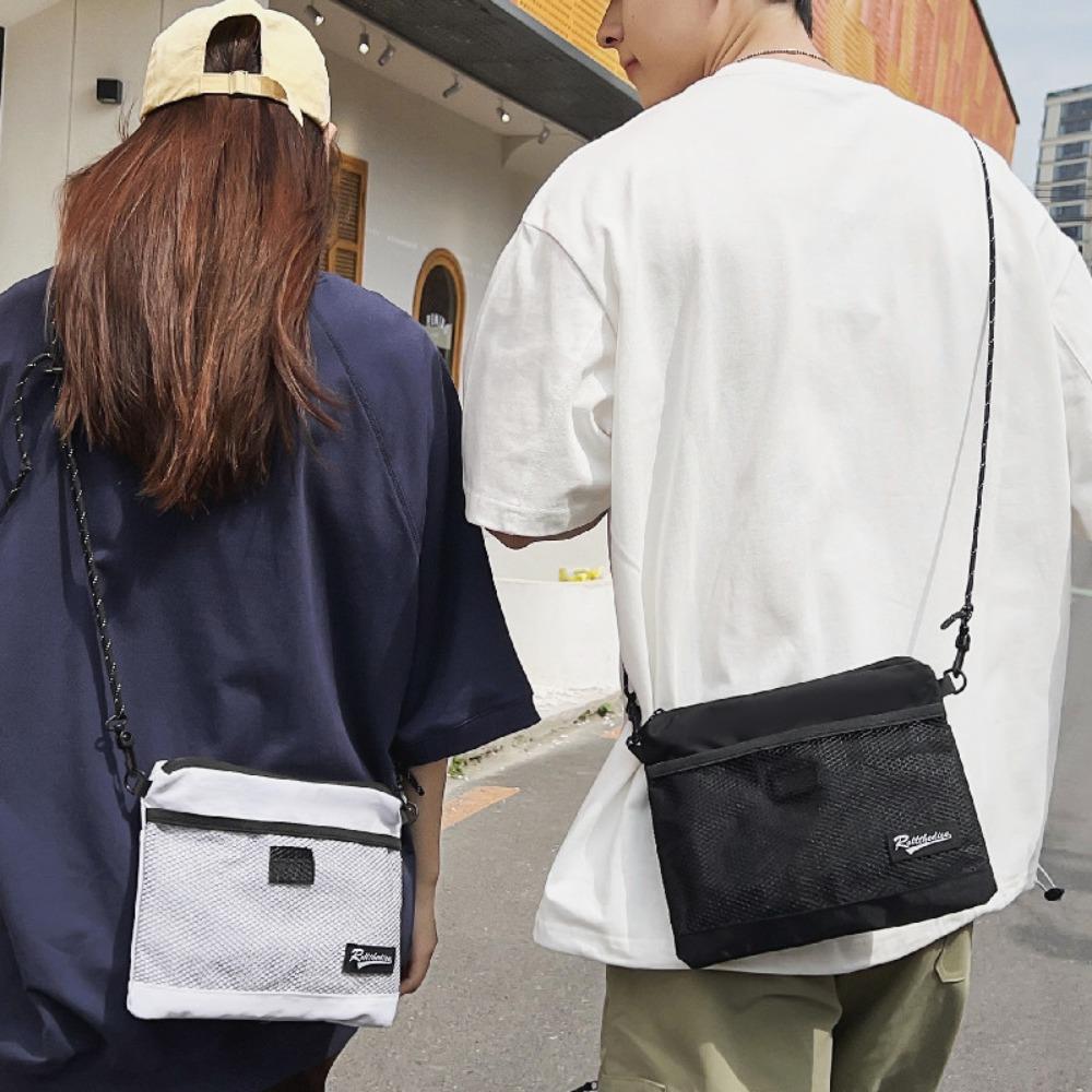 Letter Crossbody Bag Large Capacity Small Square Bag Simple Men's Shoulder Bag  Youth