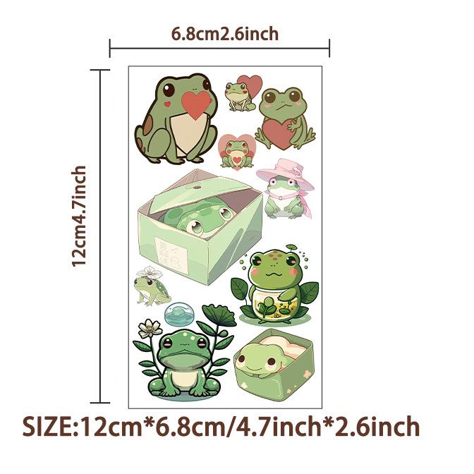 Nowe Kreskówkowe Żaby Dziecięce Naklejki Tatuaże Wodoodporne Prezent na Imprezę Śmieszne Naklejki na Twarz