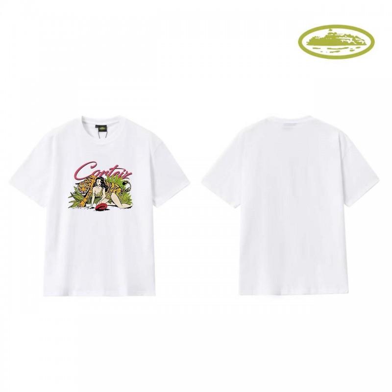 CORT Alcatraz Basic Short Sleeve T-Shirt Phantom Letter Print Couple Streetwear Teens