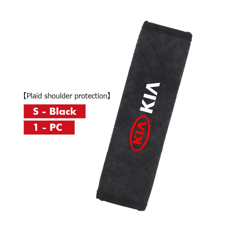 YQOF3 Leather Car Seat Belt Shoulder Pad Shoulder Strap Protection Pad For KIA Cerato Soul Venga Forte Spectra Sedona Niro Cadenza