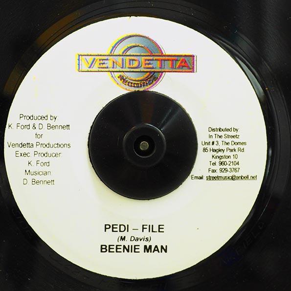 

7inch Record BEENIE MAN - Pedi - File NONE Vendetta Record 2005 Jamaica Reggae, Ska & Dub Used
