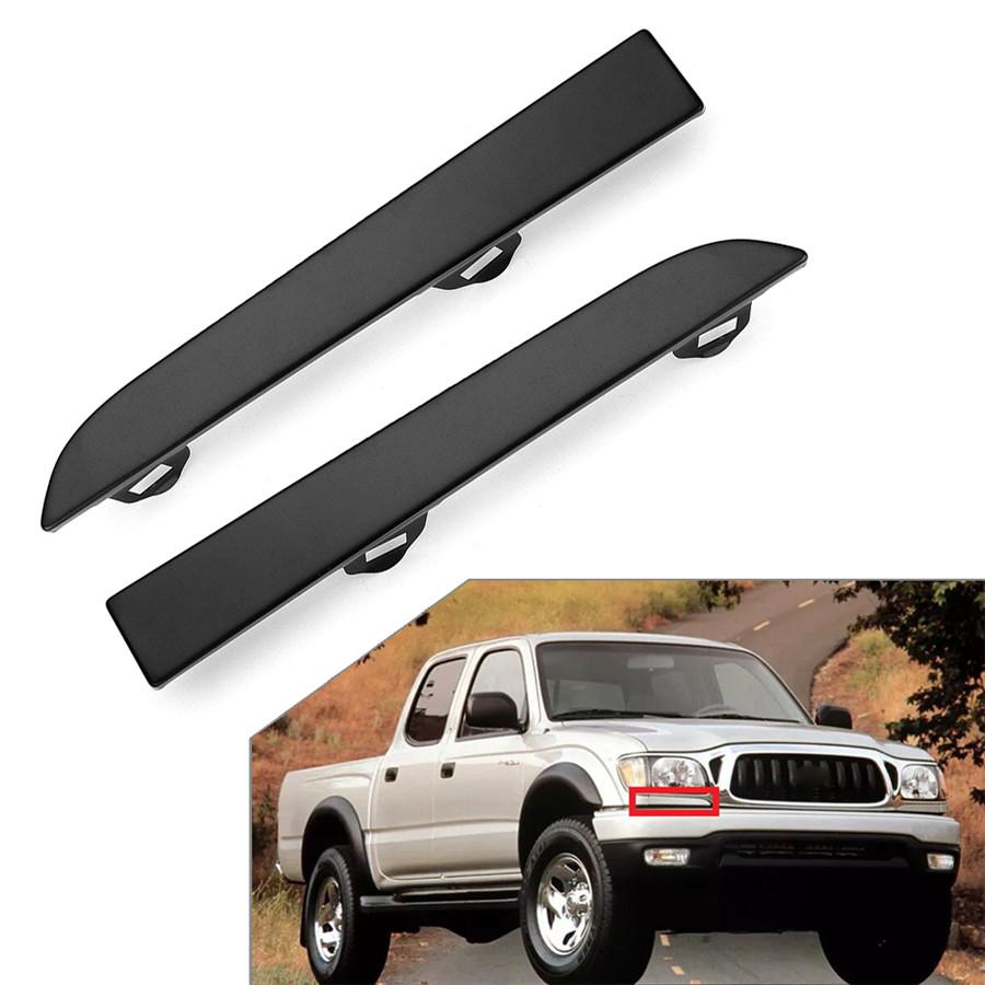 Pair Front Bupmer Headlight Filler Trim Panels For Toyota Tacoma 2001-2004