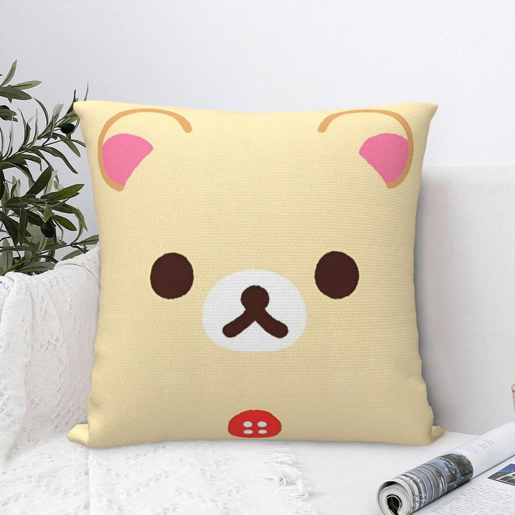 Cartoon Rilakkuma Pillowcases Merch Soft Cushion Cover Decor Pillow Case Cover Home Multi Size