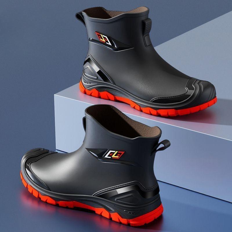 Frühling Herbst Kochen Arbeit Knöchel Herren Gummistiefel Niedriger Absatz Wasserdicht Beständig Angeln Wasser Kunststoff Gummi 2026 Schlamm Herrenschuhe