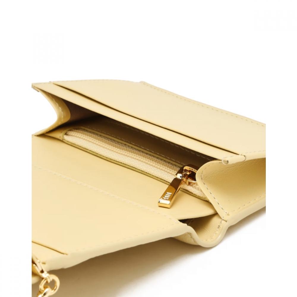 Daks Yellow Dd Logo Leather Wallet Dcwa6e785y2