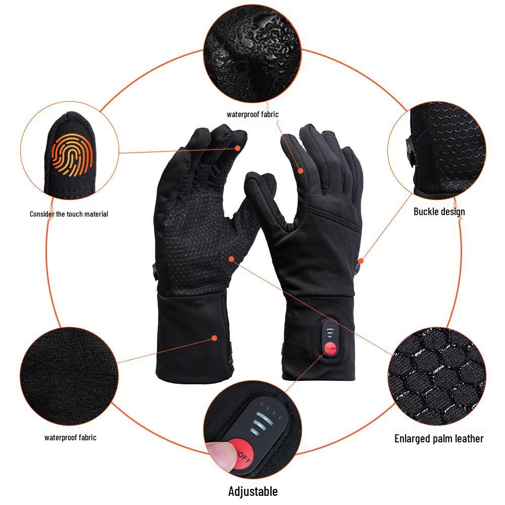 Sınır Ötesi Akıllı Elektrikli Isıtmalı Kayak Eldivenleri - Üç Hızlı, Çıkarılabilir, Yıkanabilir, Kış Sıcaklığı
