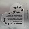 2D Flat Spanish Inscription Heart-Shaped Acrylic Desktop Decorative Plaque, Spanish Dad Gift, Suitable for Wall Decoration, Porch, Room, Villa, Accent