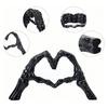 Skeleton Hands Heart Sculpture Gothic Love Gesture Statue Resin Heart Shape Skeleton Finger Gesture Figurine for Halloween Home Decor Gift