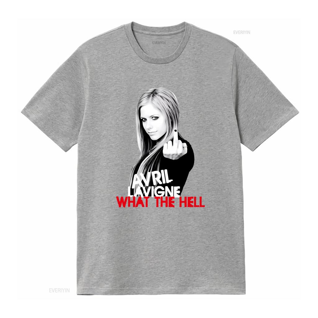 Avril Lavigne What The Hell T-Shirt Kanadische Sängerin Inspiriertes Design für Fans vintage gewaschen Grafik Streetwear Designer Kleidung