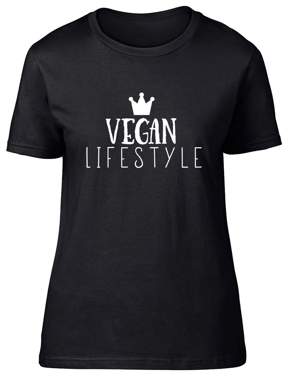 Vegan Lifestyle Fitted Womens Ladies T Shirt XXXL