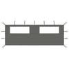 Gazebo Side Wall with Windows 6x2 M Anthracite