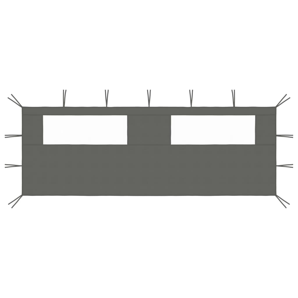 Gazebo Side Wall with Windows 6x2 M Anthracite