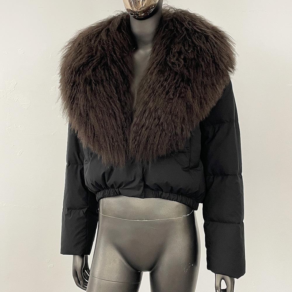 Winter new women's short down jacket women's high-end white duck down fashion warm down jacket women