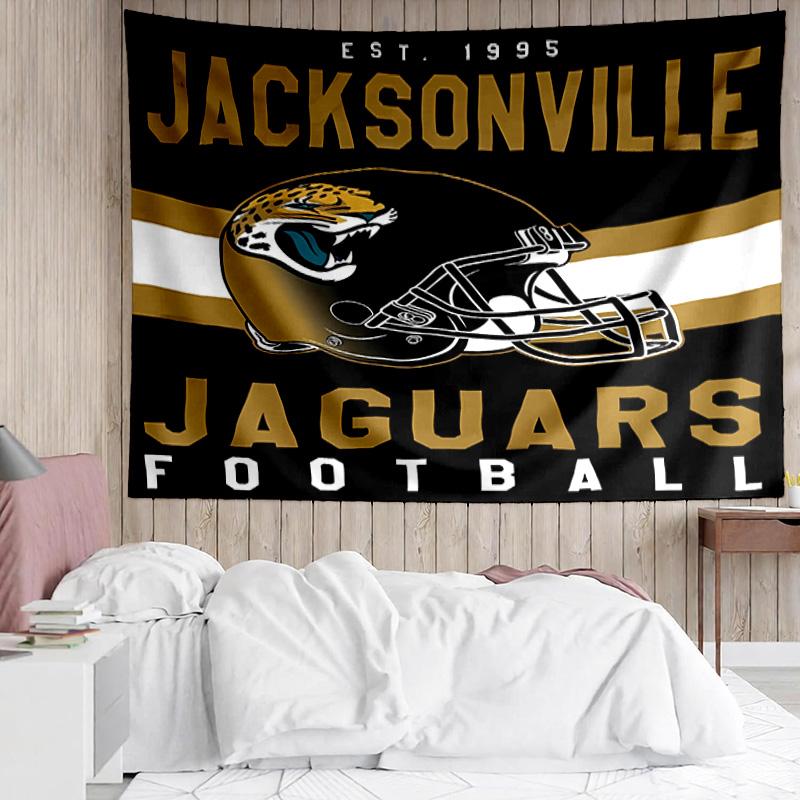 Jacksonville Jaguars logo Tapestry for Bedroom Aesthetic Classroom Tapestries Wall Hanging for Living Room Dorm Office,Ideal Creative Gift