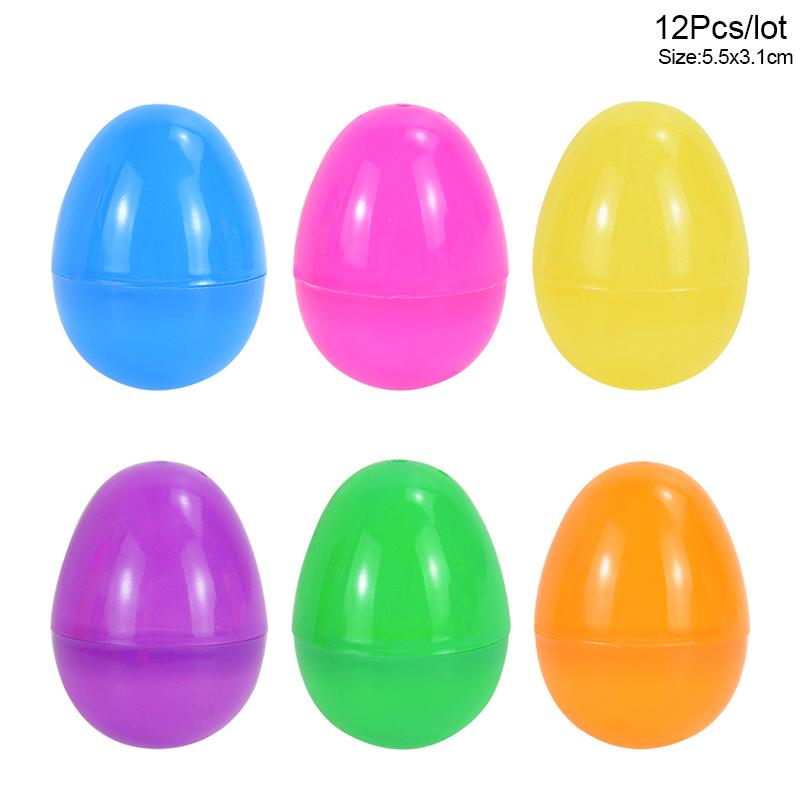 

12/24 шт. заполняемых пасхальных пластиковых яиц, креативная пасхальная подарочная коробка, детская игрушка, украшение для дома, свадьбы, дня рождения, вечеринки, сделай сам, поделки