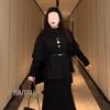 Elegant Knit Shawl Cape Dress Set - Slimming Autumn/Winter 2025 Collection