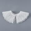 Korean Style Fake Collar Shwal with Straps Decorative Women's Shirt Fake Collar Shawl Wrap Hollow Out Embroidery Lace Necklace