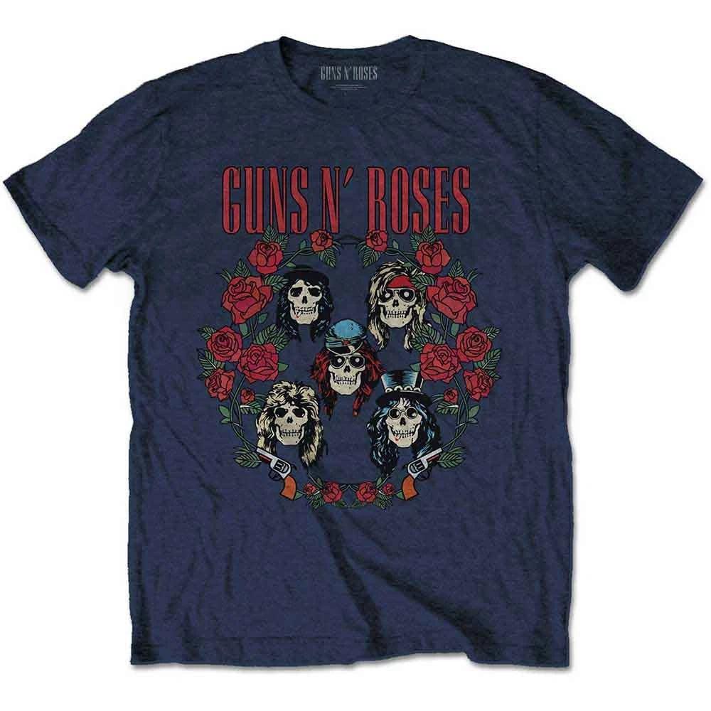 Guns N  Roses Skulls Wreath Official Mens Unisex T-Shirt M