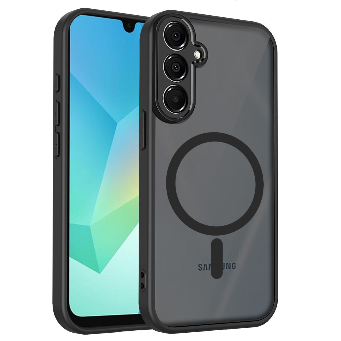

Для Samsung Galaxy A16 4G/5G Магнитный чехол Skin Touch Матовый полупрозрачный PC + TPU Противоударный чехол для телефона