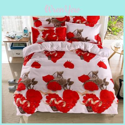 Elegant 3d Flower Design Duvet Cover Set Featuring Comfortable Bedding Essentials