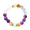 Retro High Quality Natural Large Particle 10Mm Amethyst Citrine Chalcedony White Bracelet Bracelet