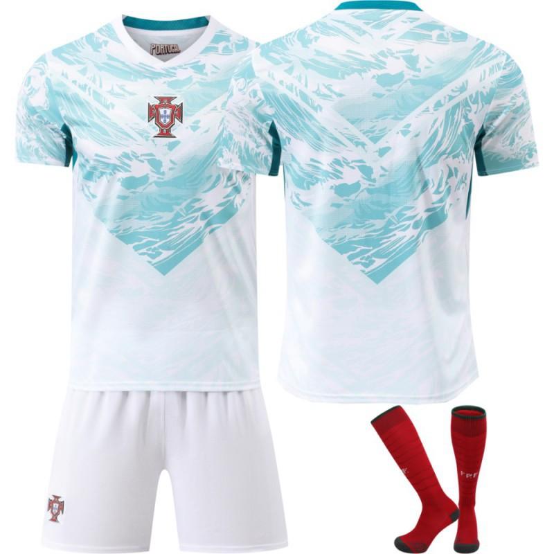 

World Cup Portugal Away Jersey Set No. 7 C Ronaldo 8 B Fee Children s Football Shirt 26-yard