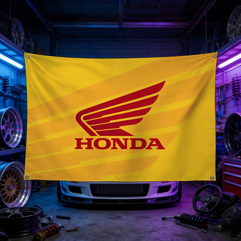 Motorcycle For HONDA Decorative Flag Waterproof Fade Resistant Polyester Indoor Outdoor Hanging Flag