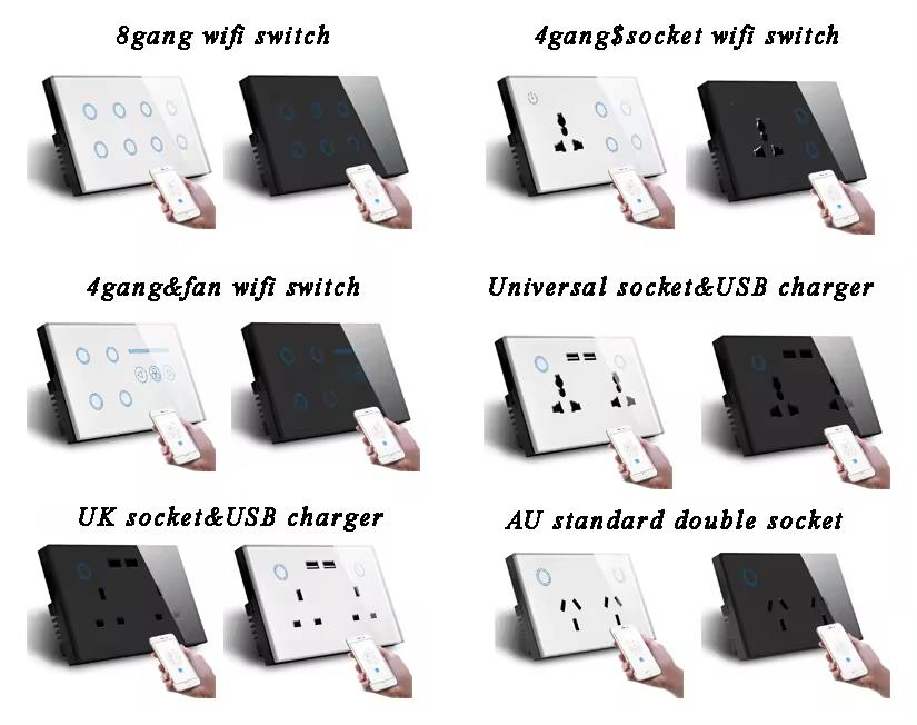 Smart for Smart APP WiFi ABS Zigbee IP20 Hotel Wall Light Controller Switch 10A Manual Control Wall Switch 86*86