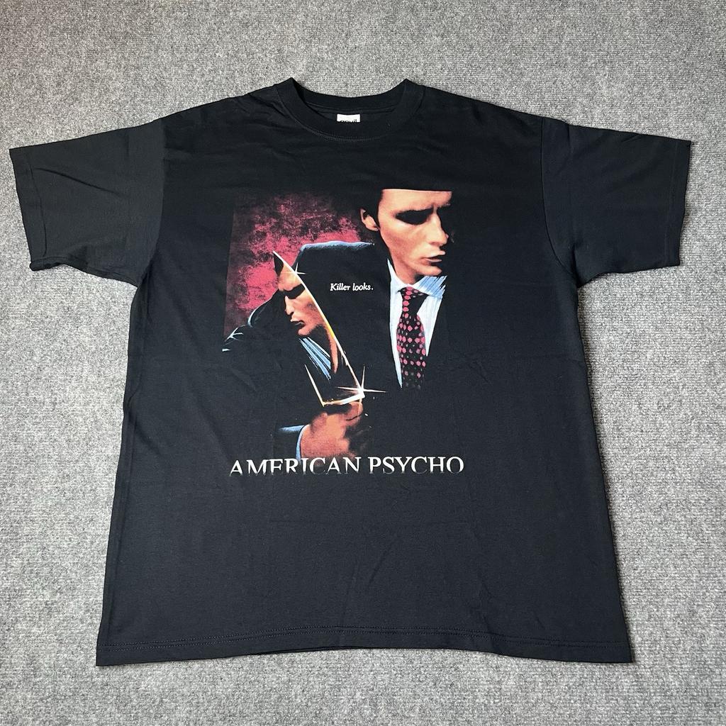Maglietta Promo Film American Psycho Christian Bale Vintage Uomo L Maglietta Horror Unisex