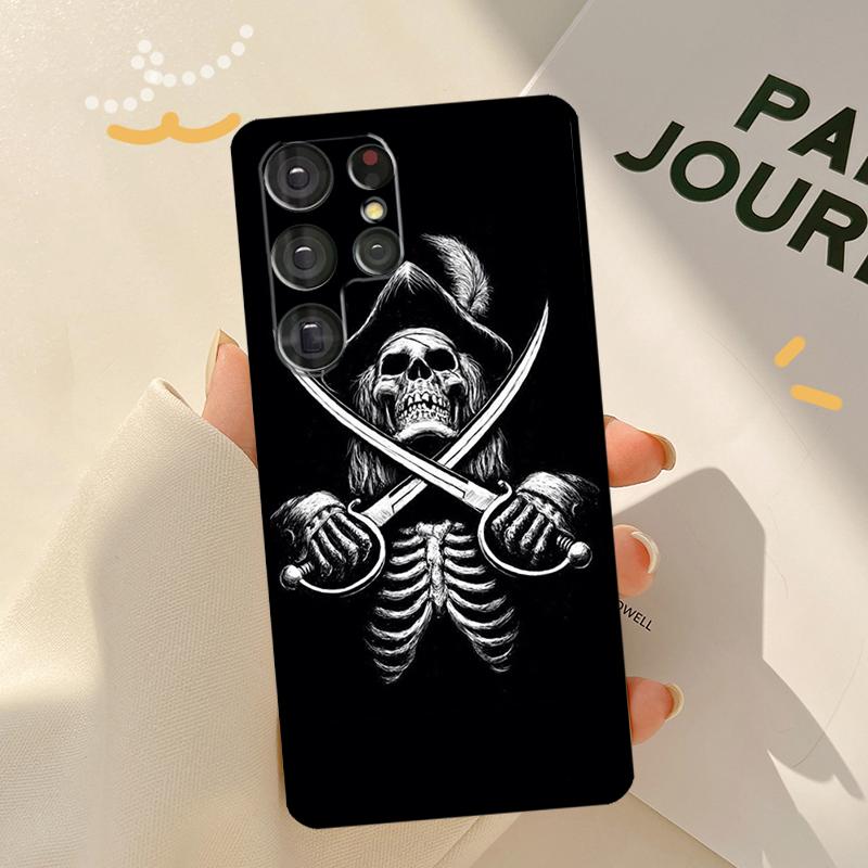 Pirate Skull Phone Case For Samsung Galaxy S23 S22 Ultra S21 FE Note 20 S8 S9 S10 Note 10 Plus S20 FE Cover
