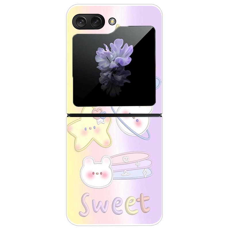 For Samsung Z Flip7 Cases Flip 7 Hard PC Transparent Phone Cover For Samsung Galaxy ZFlip 7 Cool Luxury Clear Shockproof Case