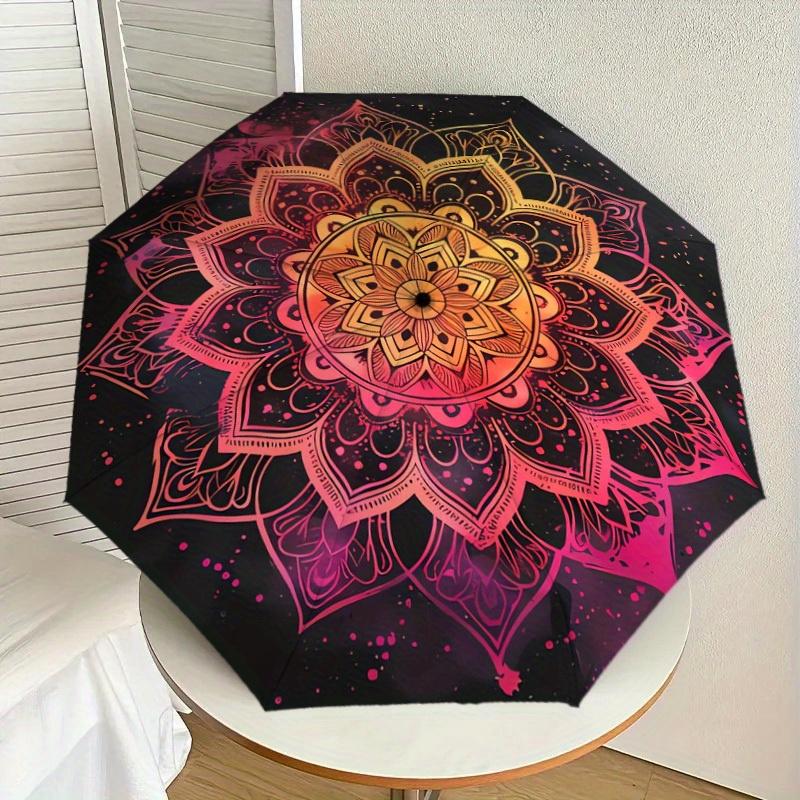 1pc Mandala, Cosmic Themed Umbrella -Home Travel Portable Outdoor Accessories, Multi-functional Umbrella Gift081649