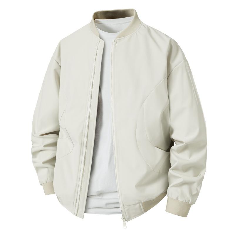 Jaqueta de Beisebol Masculina Nova de Primavera Casaco Trench Versátil da Moda