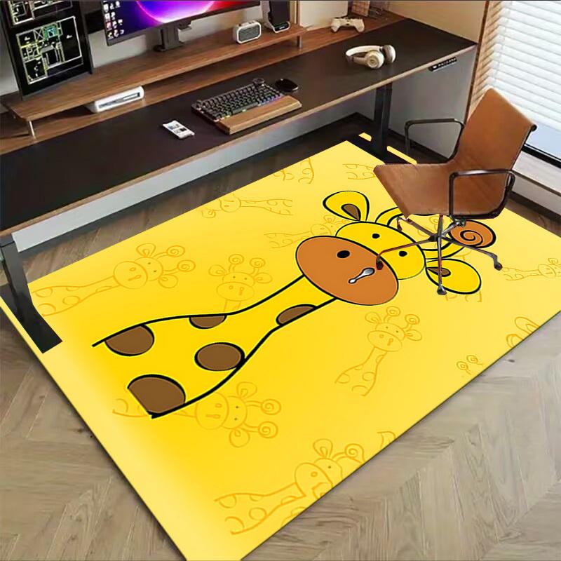 1PC giraffe pattern Extra Large Non Slip Floor carpet, Office, family, bedroom Large Area Rug Indoor Rugs, Vibrant Colors