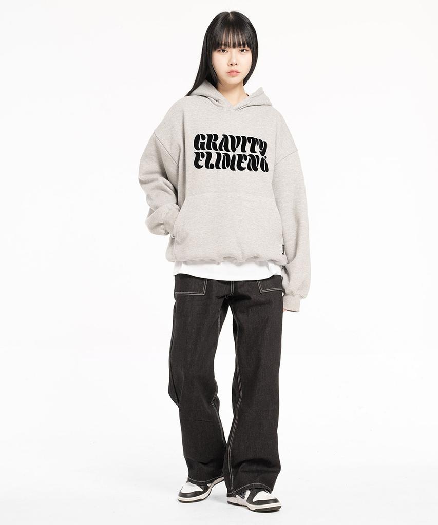 El Graffiti Oversized Hoodie Gray (Black)