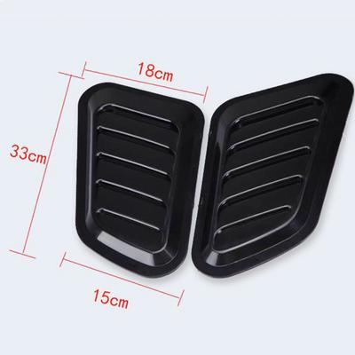 Lot de 2 caches de ventilation pour moteur de voiture, fausse prise d'air, capot, évent, capot, sortie d'air, autocollant adhésif