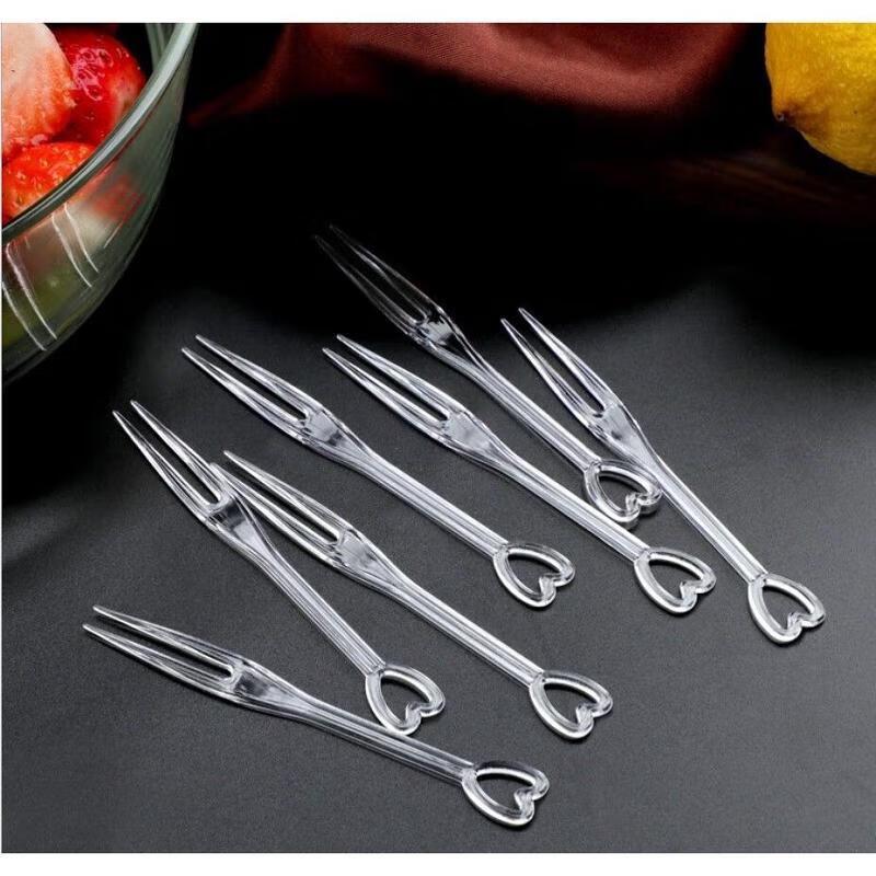 JingJingRS Thickened Disposable Plastic Forks