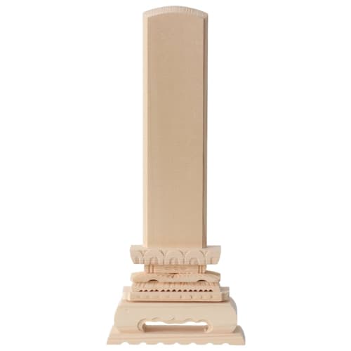 Set of 10 Medium-sized 8-inch (8.0-inch) White Wood Memorial Tablets, Total Height 33.5cm, Wooden, for 49th Day Memorial Services