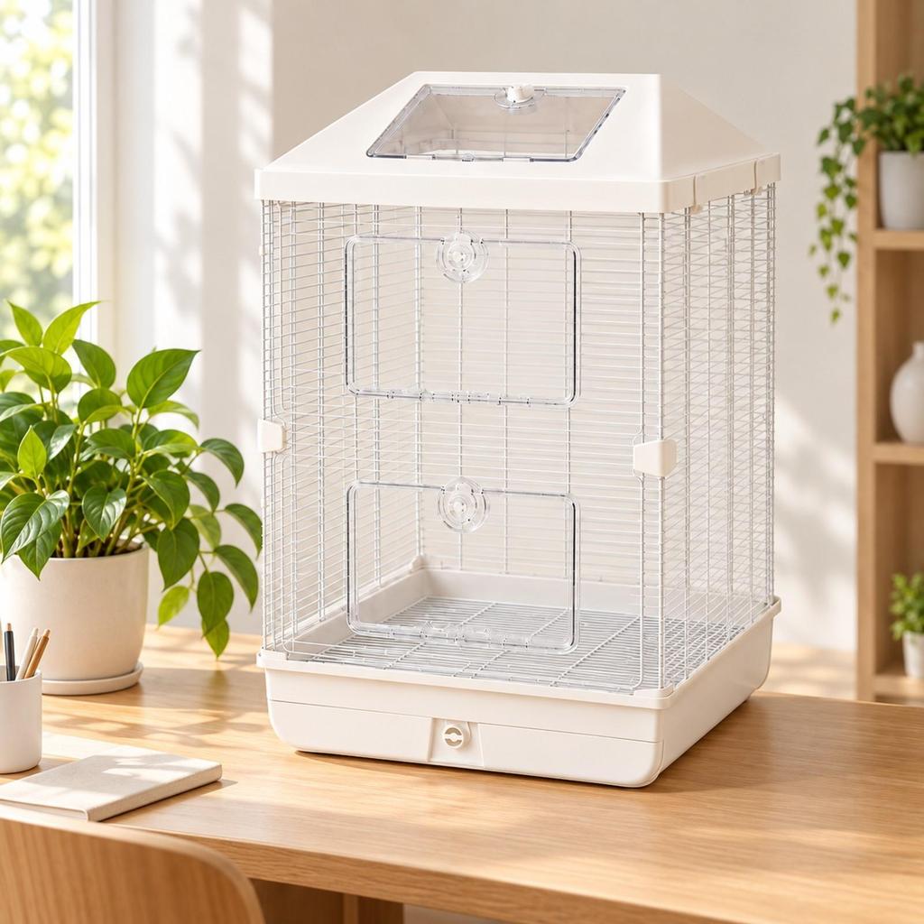 Großer Vogelkäfig Geräumig mit Acryl-Frontplatten