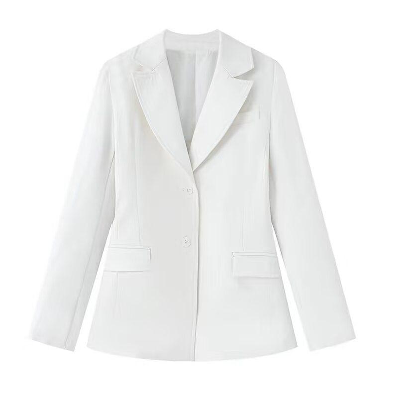 Spring New Women's Clothing Waist-Tight Thin Band Padded Shoulder Silm Suit Outwear 8805707 8805797