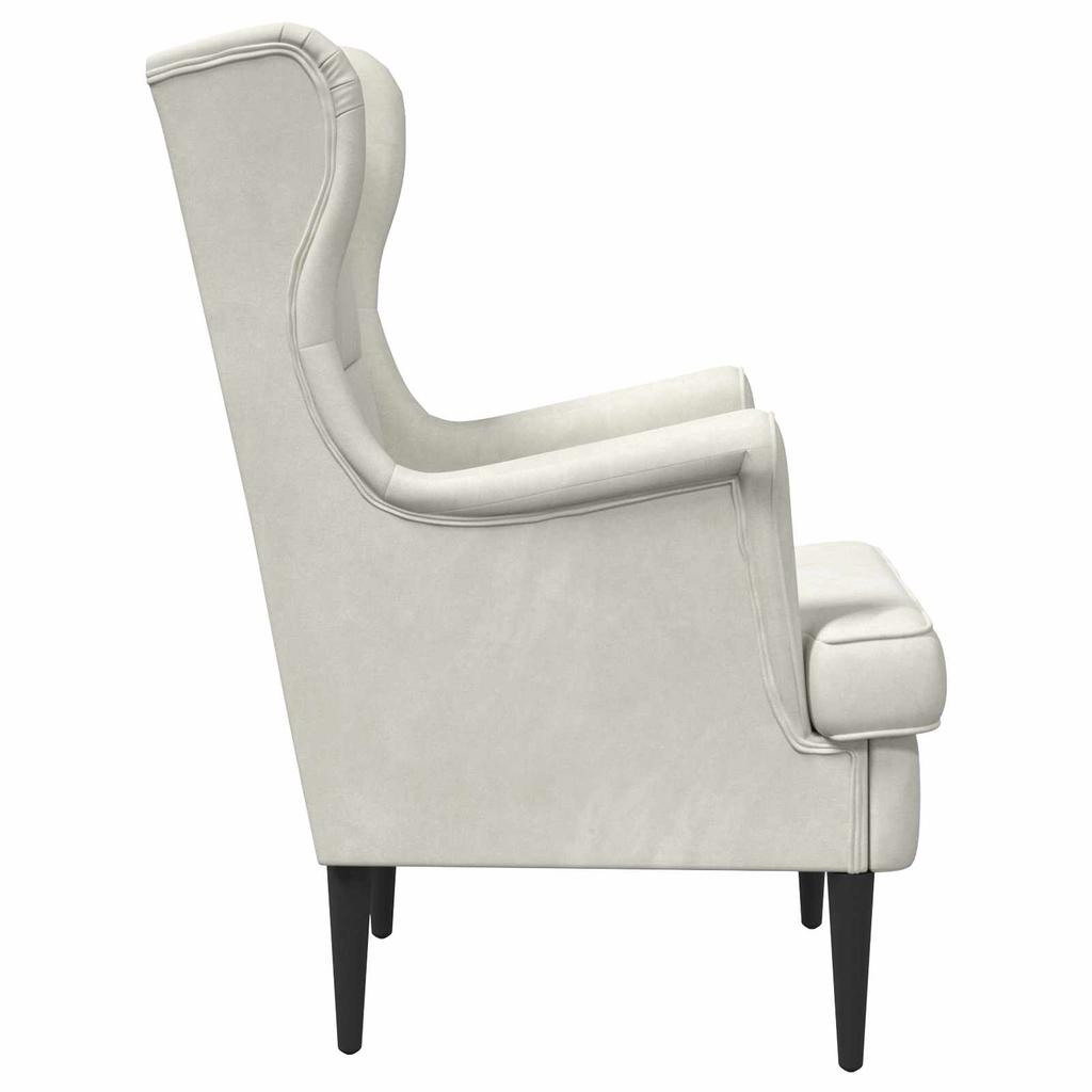 Cream Velvet Armchair