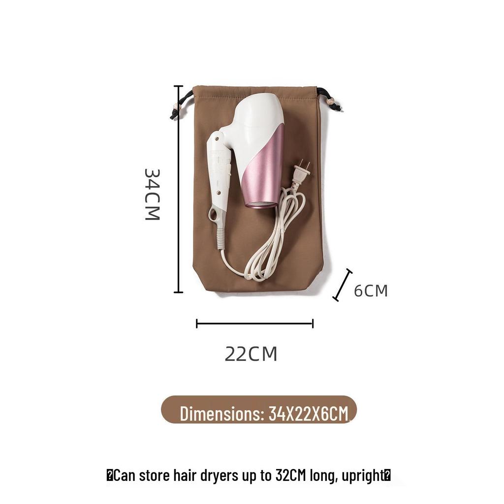 Large Waterproof Nylon Travel Bag for Hair Dryer, Underwear, and More