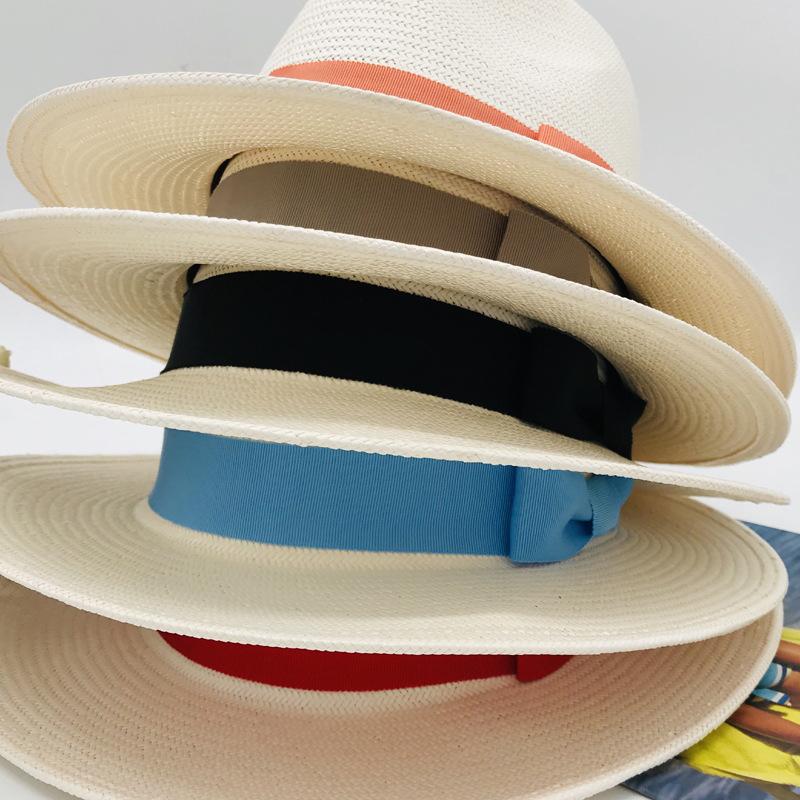 Recommended Self-Produced Men'S And Women'S Five-Point Fine Grass Multi-Color Summer Sun Protection And Sunshade Panama Straw Hat