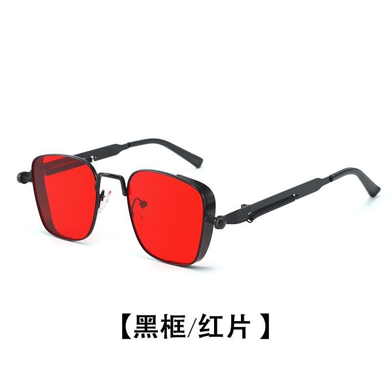 Retro Steampunk Sunglasses Men Metal Frames Spring  Punk Glasses UV400 Fashion Street Eyewear