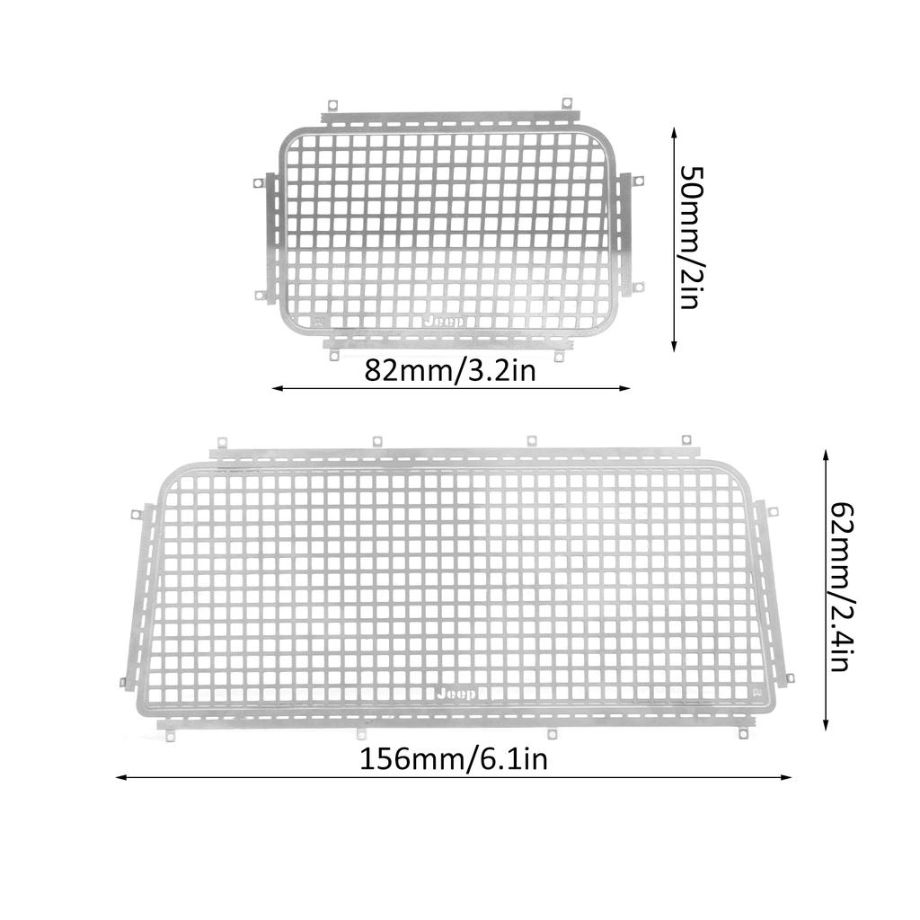 Metal Window Mesh Protective Net Accessories for AXIAL SCX10 III for Jeep RC Car