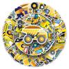 50pcs Cartoon Construction Vehicle Stickers for Kids - Graffiti Decor for Phone, Suitcase, Toys