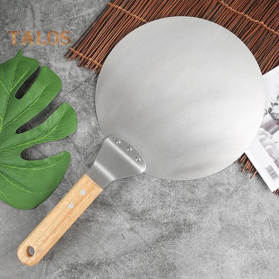 Lopatka na pizzu z nerezové oceli Velká kulatá lopatka Kuchyňská trouba Špachtle na pizzu Široký povrch Bezpečné nástroje na pečení pro domácí restaurační pekárnu