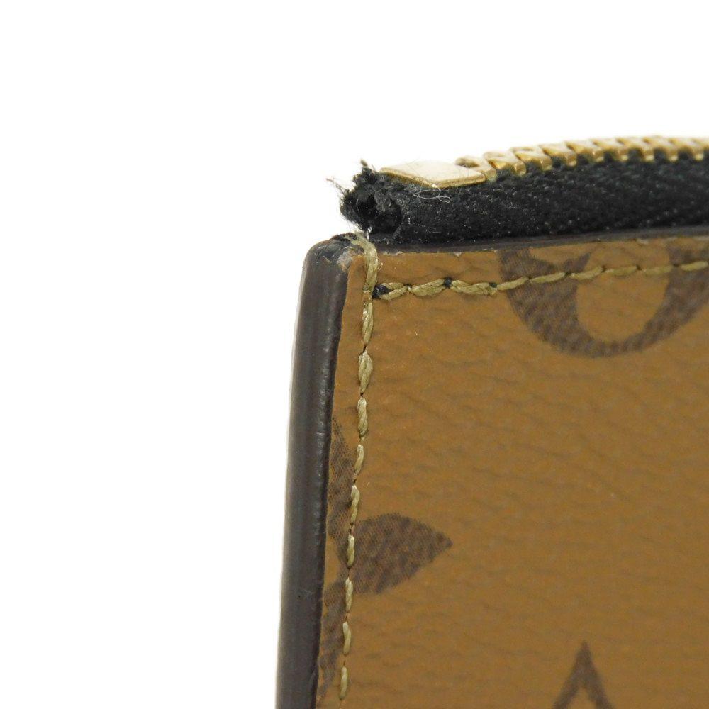 Used 12564 Card Case Porte Carte Romy M81912 7943 Current LV Circle RFID IC Chip Monogram Reverse Brown Unisex from